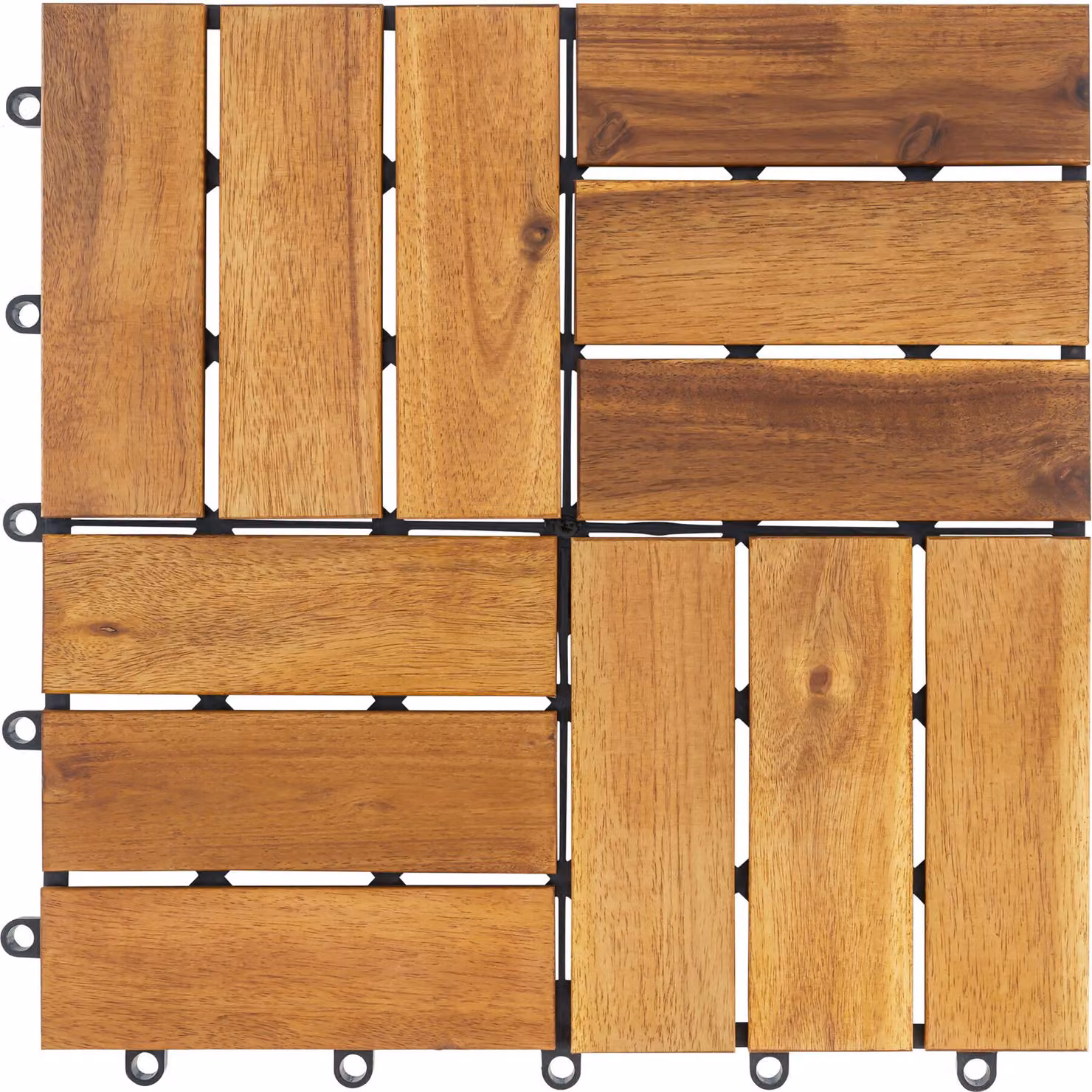 Piastrelle per terrazze in legno tectake colore marrone – 3