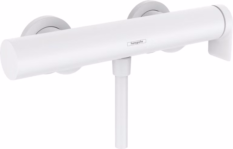 Miscelatore monocomando per doccia, da montare a parete, finitura bianco opaco, portata di 12,5 litri/minuto, confezione singola