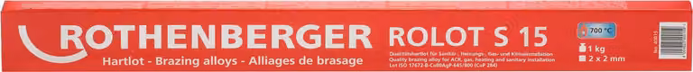 ROTHENBERGER ROLOT S15, nach ISO 17672, 2x2x500mm, 1kg - 40015