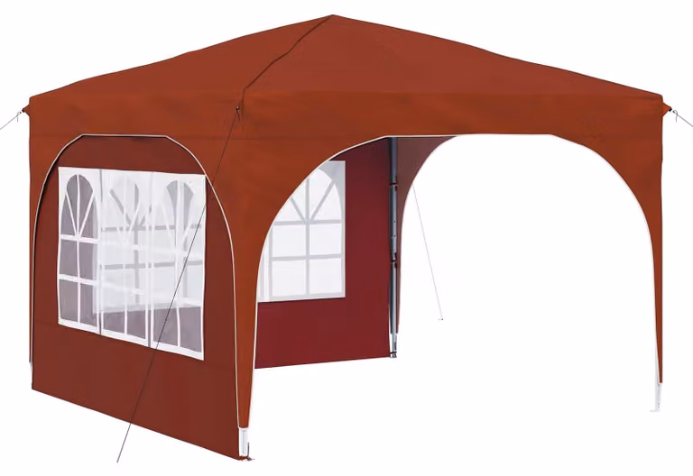 Tenda per feste a pop-up 290 x 290 x 245 cm Terracotta