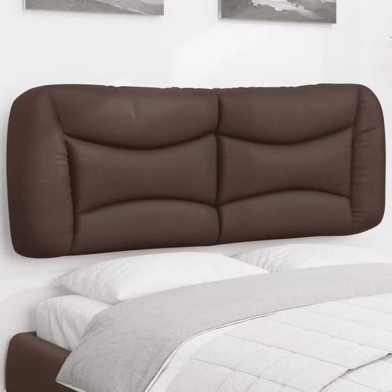 vidaXL Cuscino Testiera Hvar Marrone in Similpelle con Design a Righe