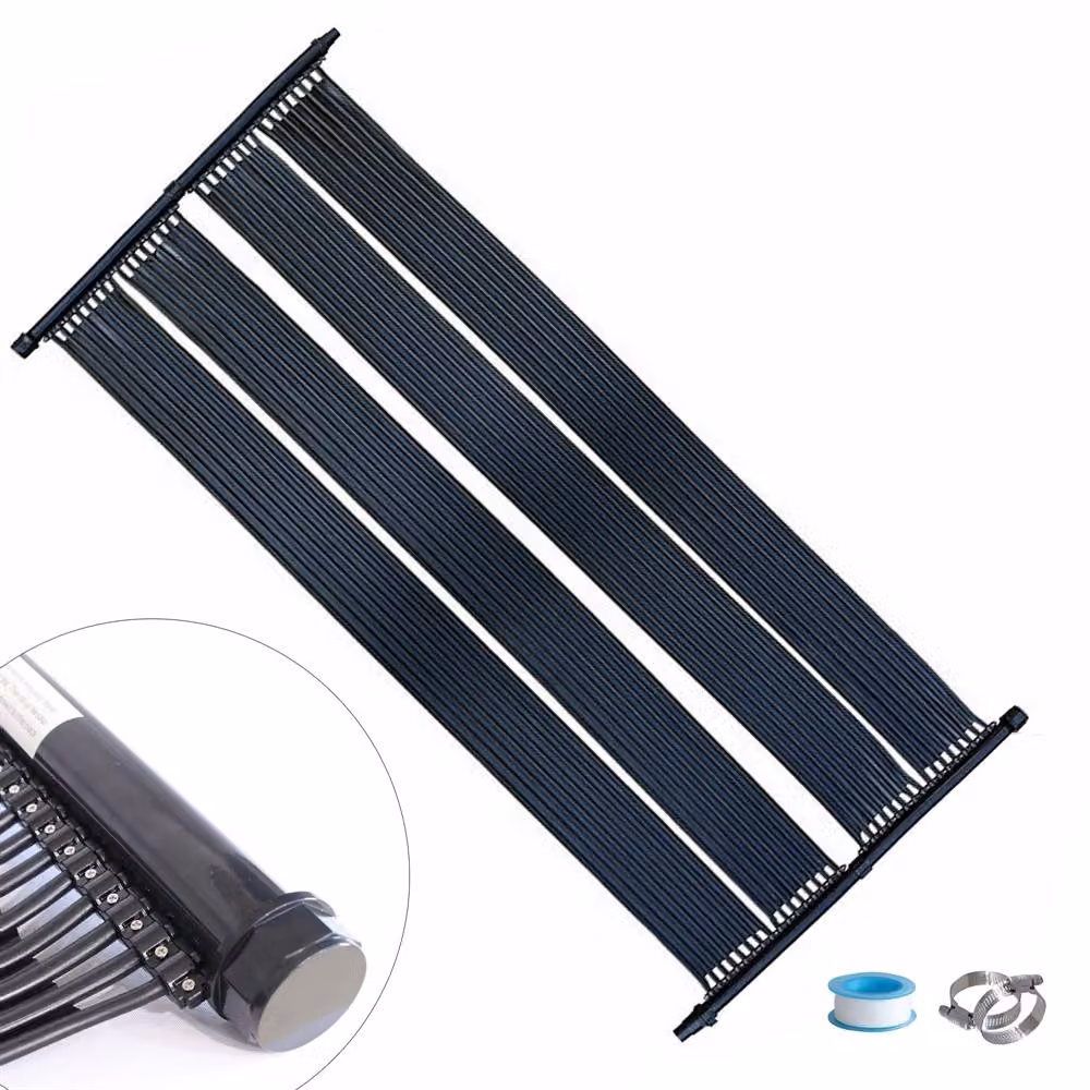 Pompa di calore per piscina 2x 605x80 cm Riscaldamento piscina Pannello solare Assorbitore solare
