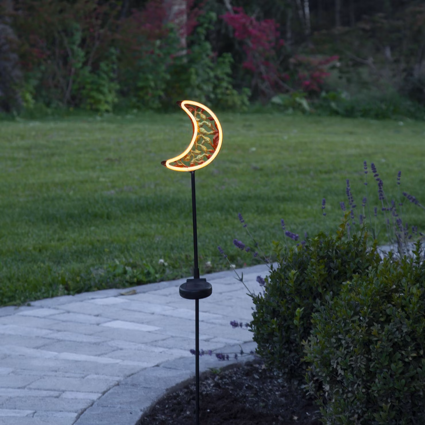 Barra LED solare "Linny", Luna, LED neon piatto, bronzo