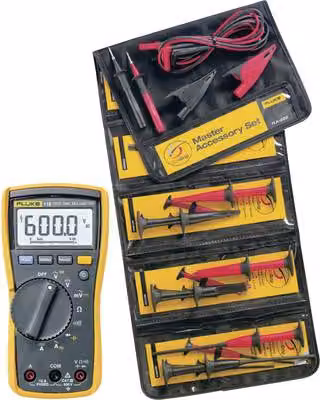 Multimetro digitale portatile Fluke FLK115/TLK-225-1 CAT III 600 V Display (conti): 6000 (FLK115/TLK-225-1)