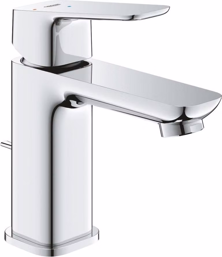 GROHE Cubeo Mitigeur monocommandé pour lavabo, S-Size, saillie 106mm, vidage à tirette, EcoMode, 1017300000, 1017300000