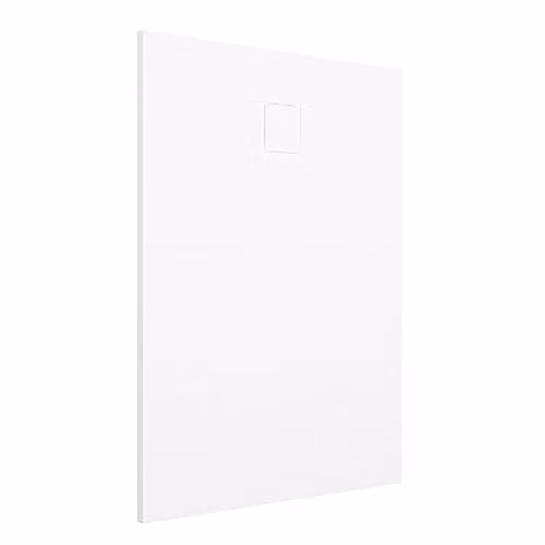 Piatto Doccia 90x110 cm Bianco Effetto Pietra Rettangolare in SMC Riducibile Samos