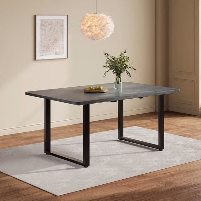 Tavolo allungabile 3 lunghezze - Xylo - 140/180/220x90 cm - Grigio - Per 6-10 persone