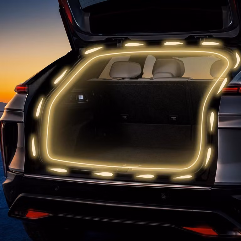 Striscia LED per il bagagliaio con sensore, luce bianca calda e dinamica, 4 metri, striscia LED universale per auto