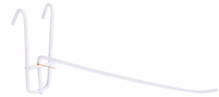 Ganci per pannelli a griglia, per carichi pesanti, soluzione versatile per presentazioni, colore bianco, 20 cm, confezione da 20 pezzi