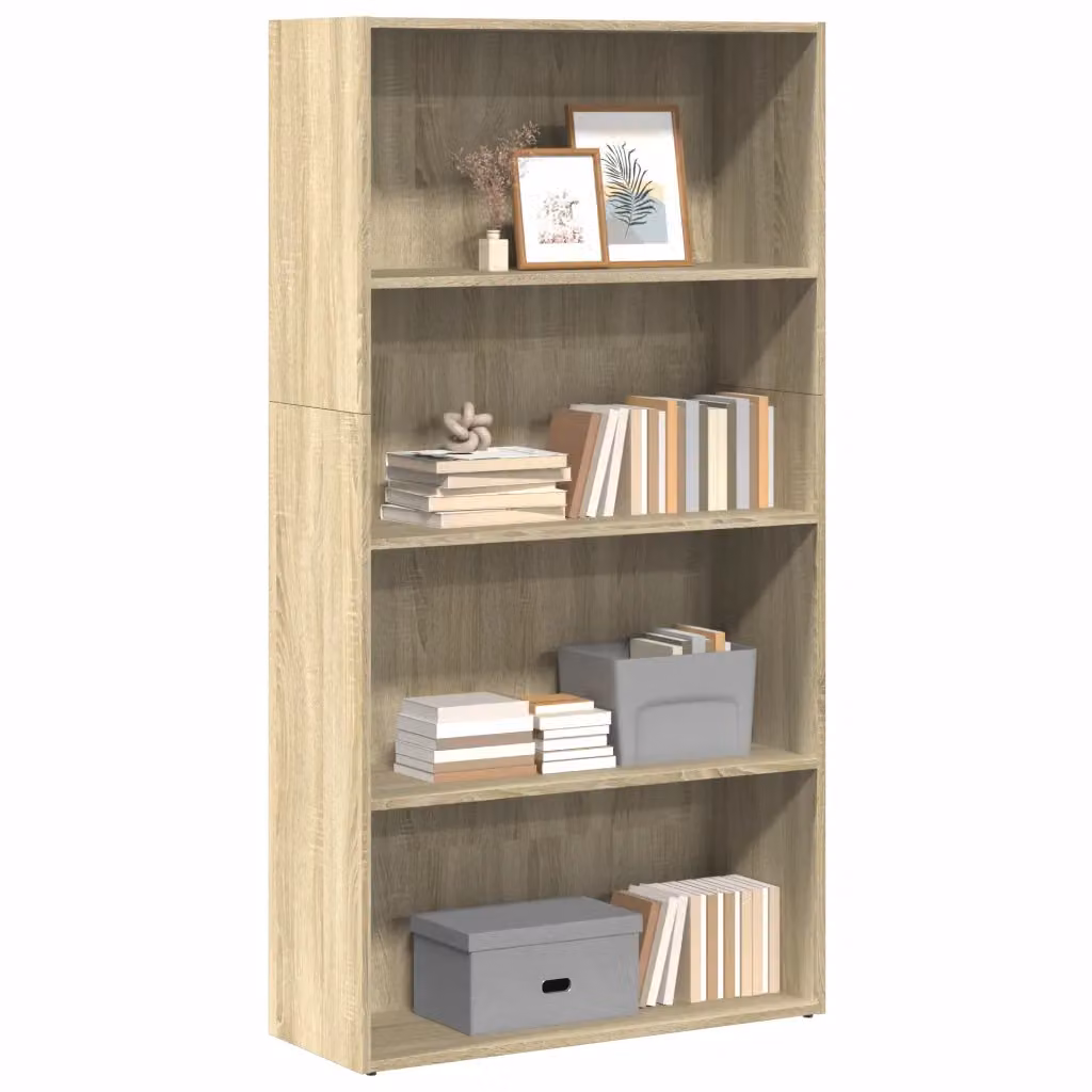 Libreria moderna vidaXL in legno marrone, L 80 cm x P 30 cm x H 152 cm