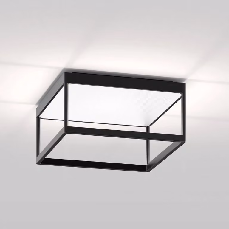 Serien Lighting Plafoniera a LED Reflex 2 M, dimmerabile, Nero, Soggiorno / Sala da pranzo, Alluminio, Design, Plafoniera LED
