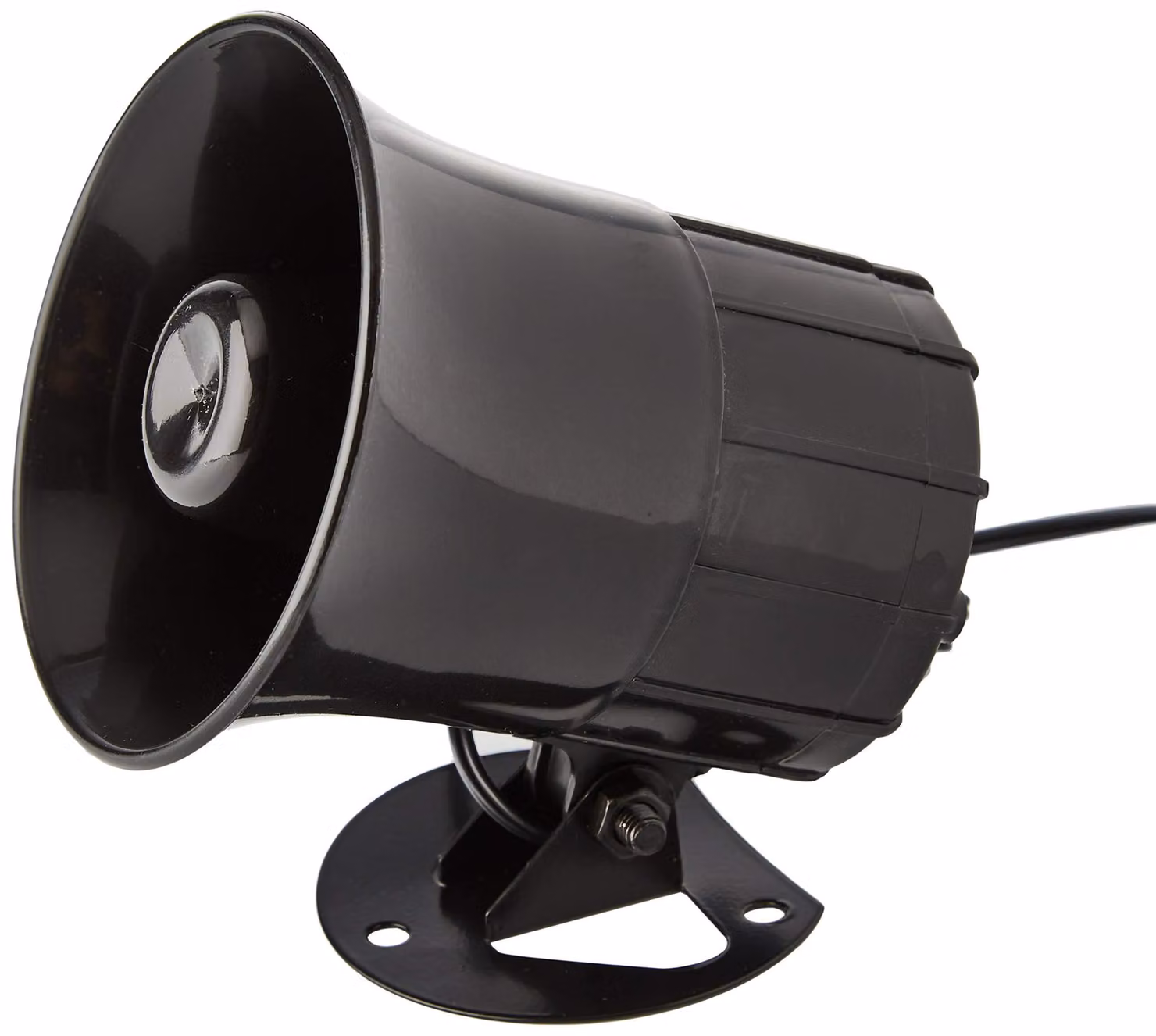 Sirena a 6 toni, 12V, 20W, nera, con centralina di controllo