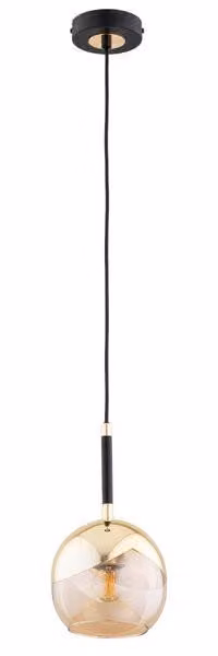 Lampada a sospensione PRADA nero e oro 1xE27x15W in metallo, dimensioni: 85x15x15 cm, IP20, Alfa