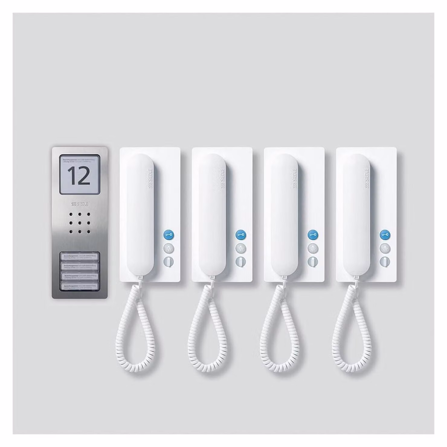 Siedle SET CA 812-4 E/W Edelstahl - Weiß (210008741-00)