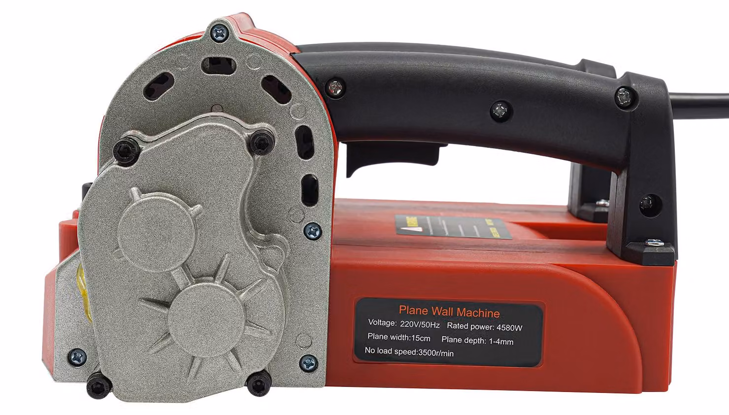 Levigatrice elettrica per muri - Potenza: 4580 W - Larghezza di levigatura: 15 cm - Colore: rosso - Adatta per interni ed esterni