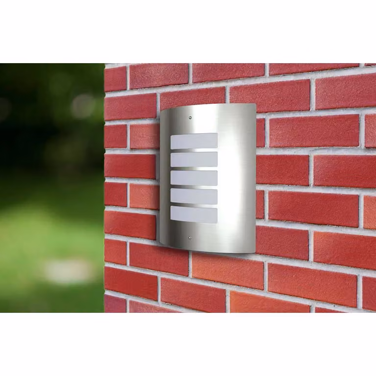 vidaXL Appliquè lampione da giardino moderno in acciaio inox color argento per esterni e interni con protezione IP44