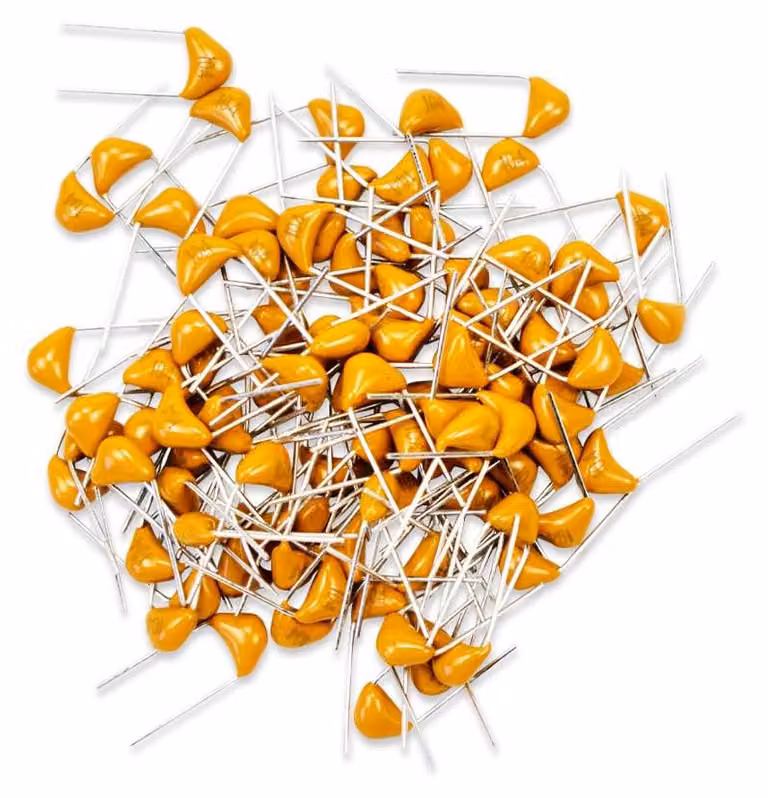 100 condensatori ceramici monolitici, 50V, 100nF, componenti elettronici