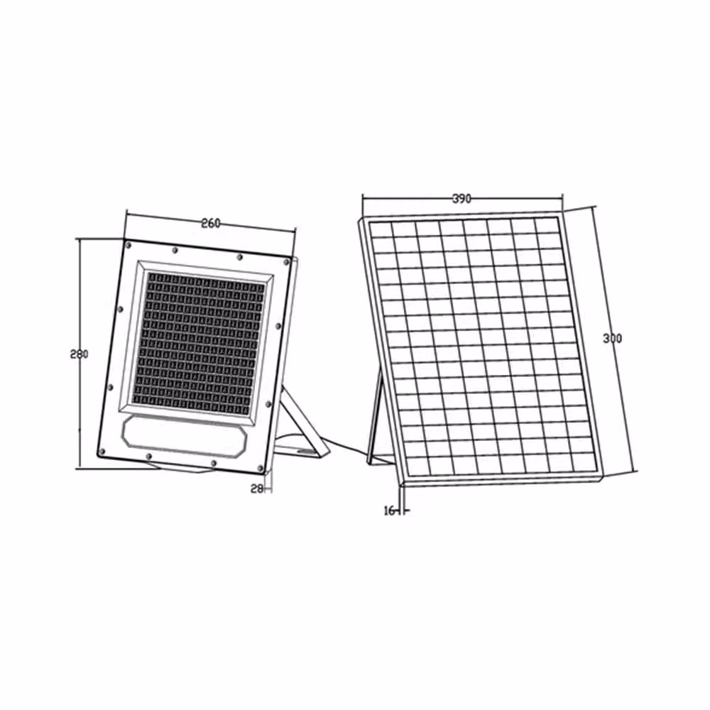 Faretto Proiettore con Pannello Solare LED Trade Shop IP66 200W con Luce CCT Selezionabile Sfl516-200w-3c – 2