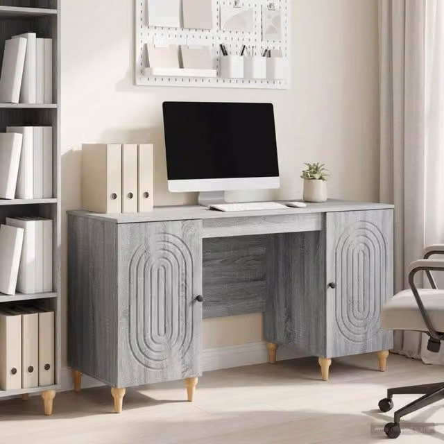 Scrivania Grigio Sonoma 142,5 x 50 x 75 cm Legno ingegnerizzato 3414582