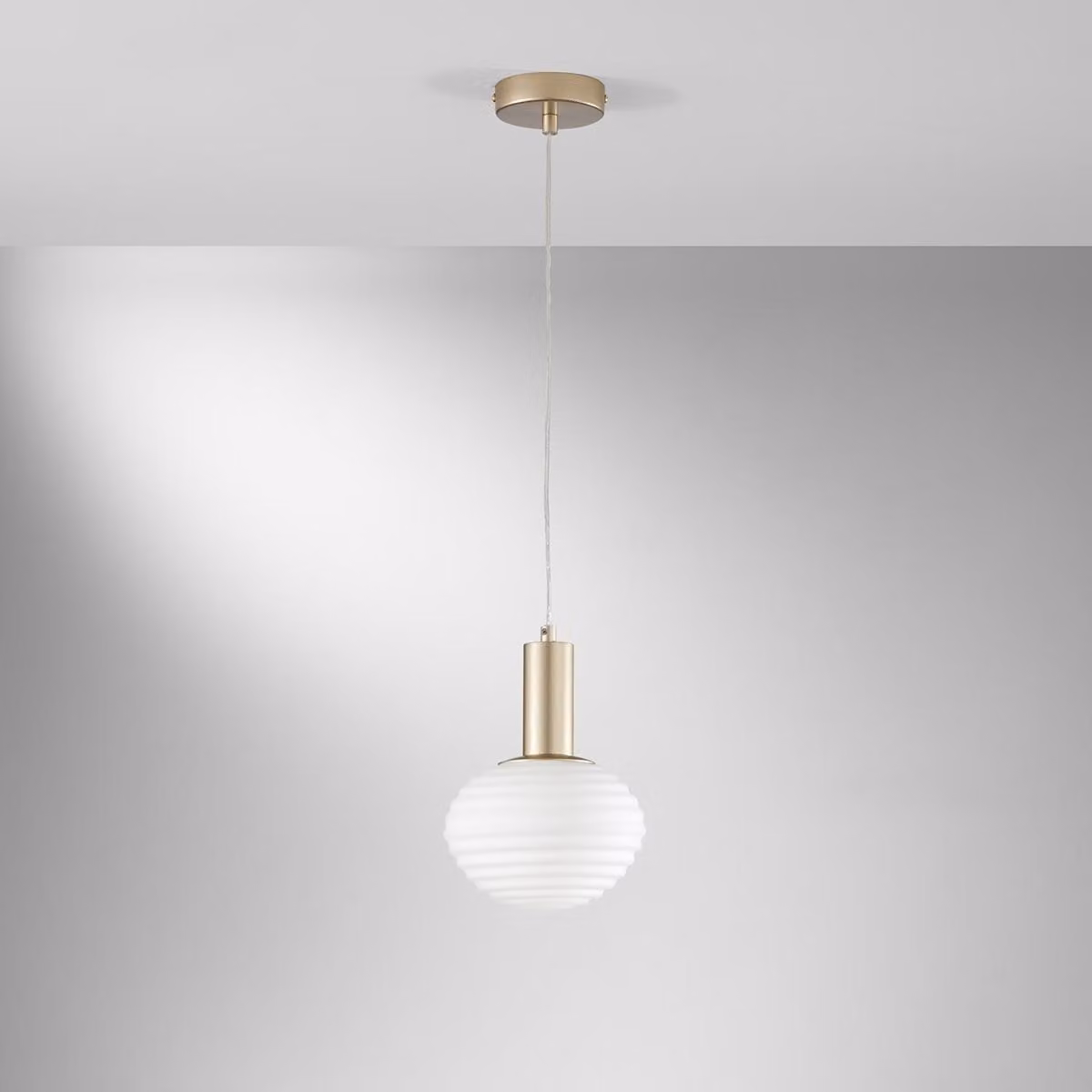 ECO-LIGHT Lampada a sospensione Ripple E27 oro ⌀18cm