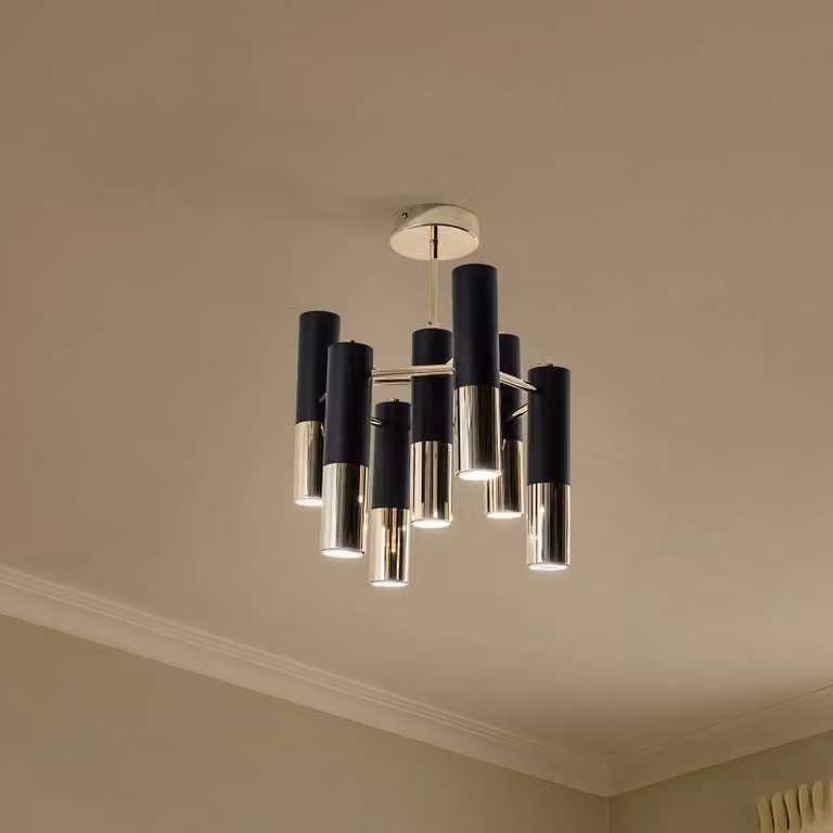 Plafoniera soffitto Orino Domiluce, dimmerabile, Ottone / Oro, Soggiorno / Sala da pranzo, Metallo, Moderno, Plafoniera