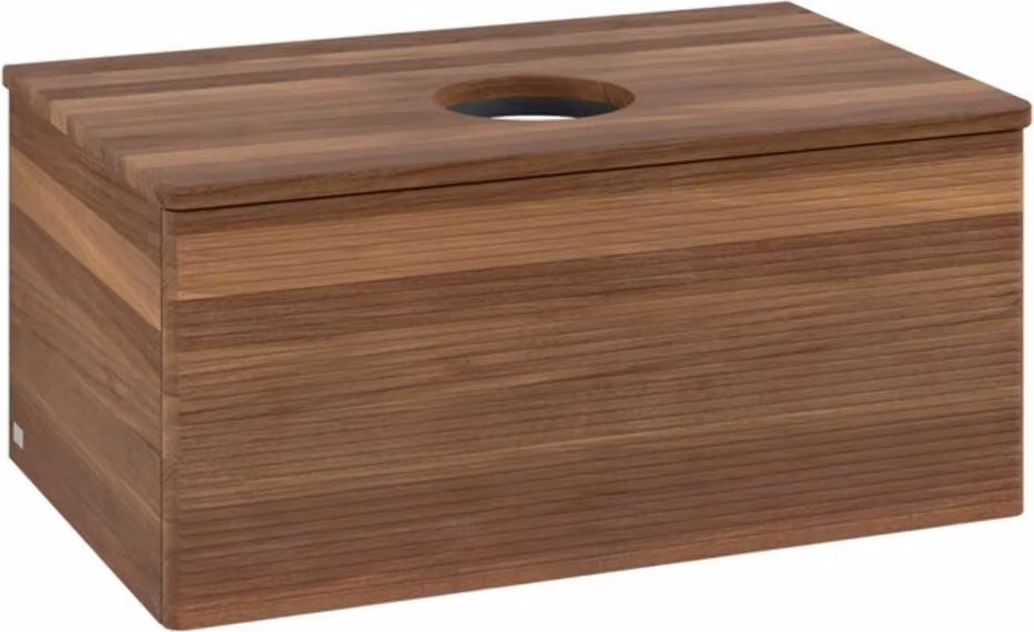 Mobiletto V&B con struttura frontale - illuminazione Antao 80x36x50cm, WBP-colore w. wal, w. walnut