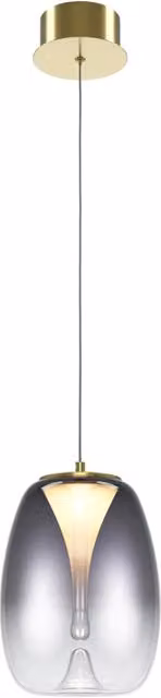 Maytoni Lampadario Sospeso Moderno Splash con LED Integrato in Metallo e Vetro Oro e Grigio