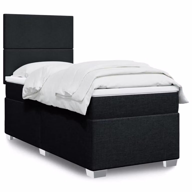 Maison Exclusive - Letto boxspring con materasso nero 80x200 cm Tessuto