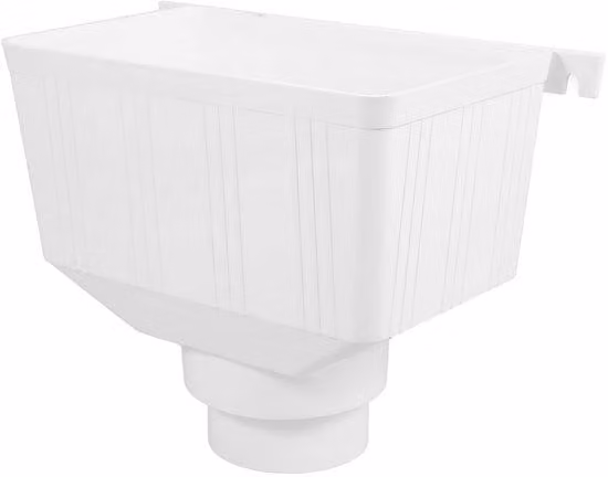 Scarico per acqua piovana - Serbatoio in PVC per acqua piovana - Raccordo multifunzione - Grondaia - Costruzione robusta - Sicuro e pratico