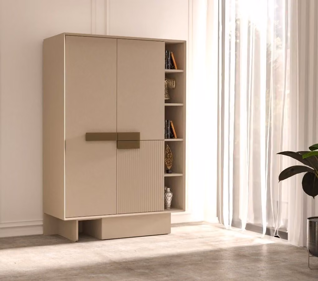 Credenza moderna con 2 ante e ripiani per riporre oggetti