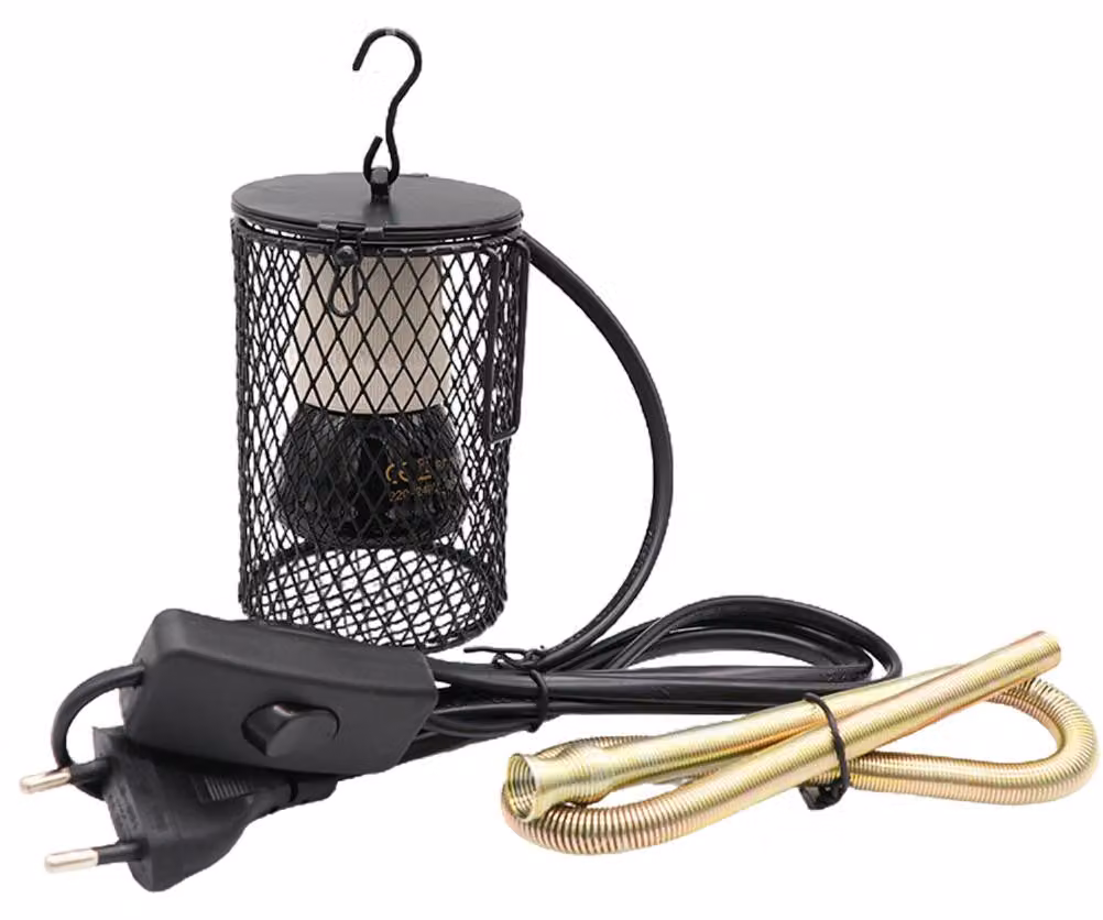 Lampada riscaldante, 50 W, schermo in Vetroceramica a infrarossi, luce riscaldante per tartarughe, pappagalli, rettili, uccelli, accessorio per riscaldamento invernale