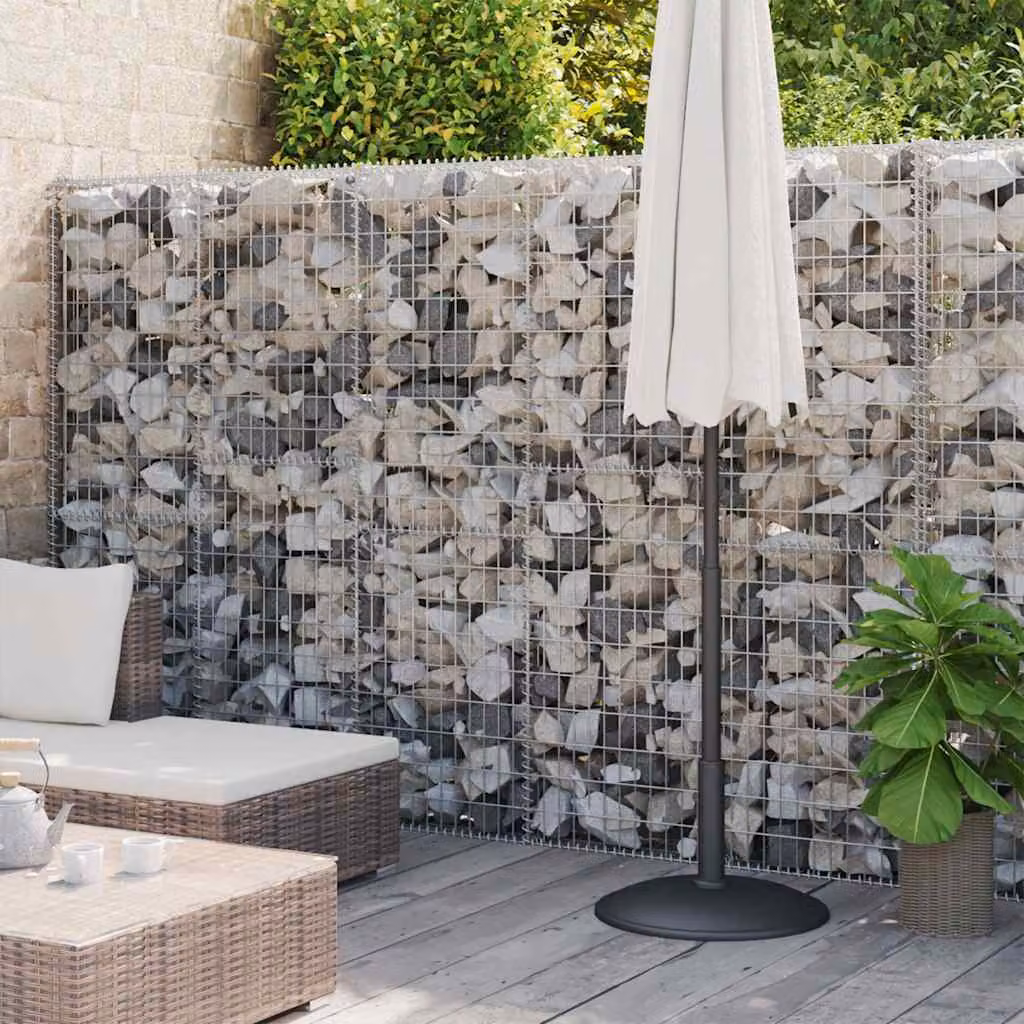 Gabbione in acciaio zincato vidaXL grigio argento L: 900 cm, P: 30 cm, H: 200 cm