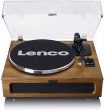 Giradischi Lenco LS-410WA Bluetooth con trazione a cinghia, colore Walnut/Marrone