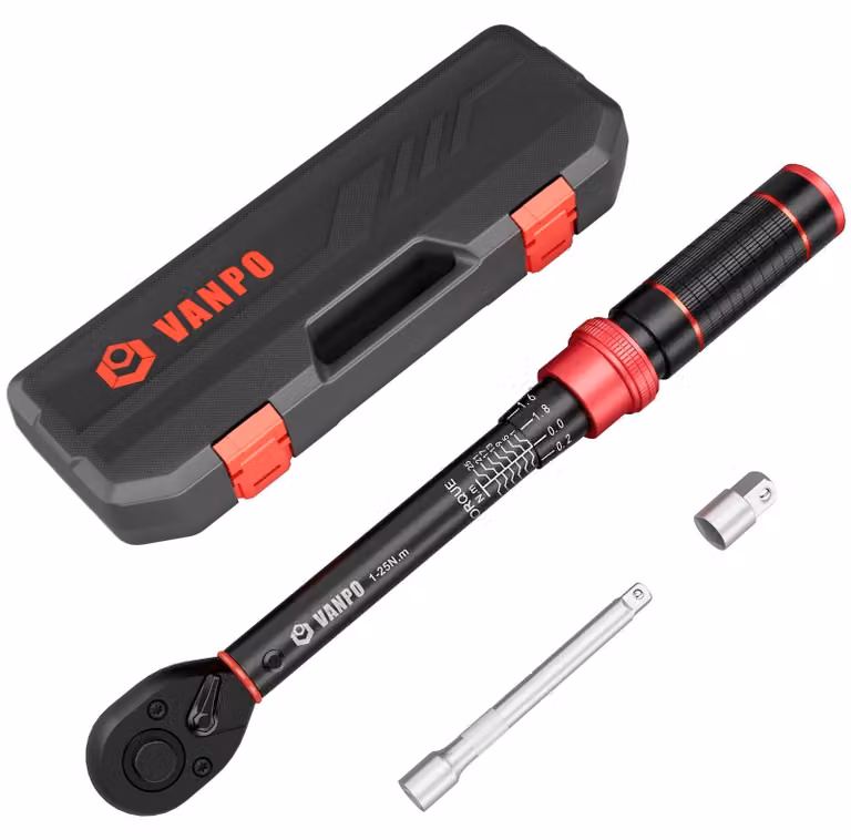 Solidchoice - Chiave dinamometrica da 1/4 di pollice, 1-25 Nm, con set di 3 pezzi e adattatore