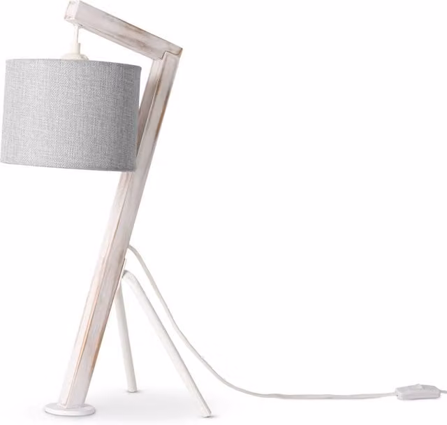 Lampada da tavolo Rowan grigio chiaro