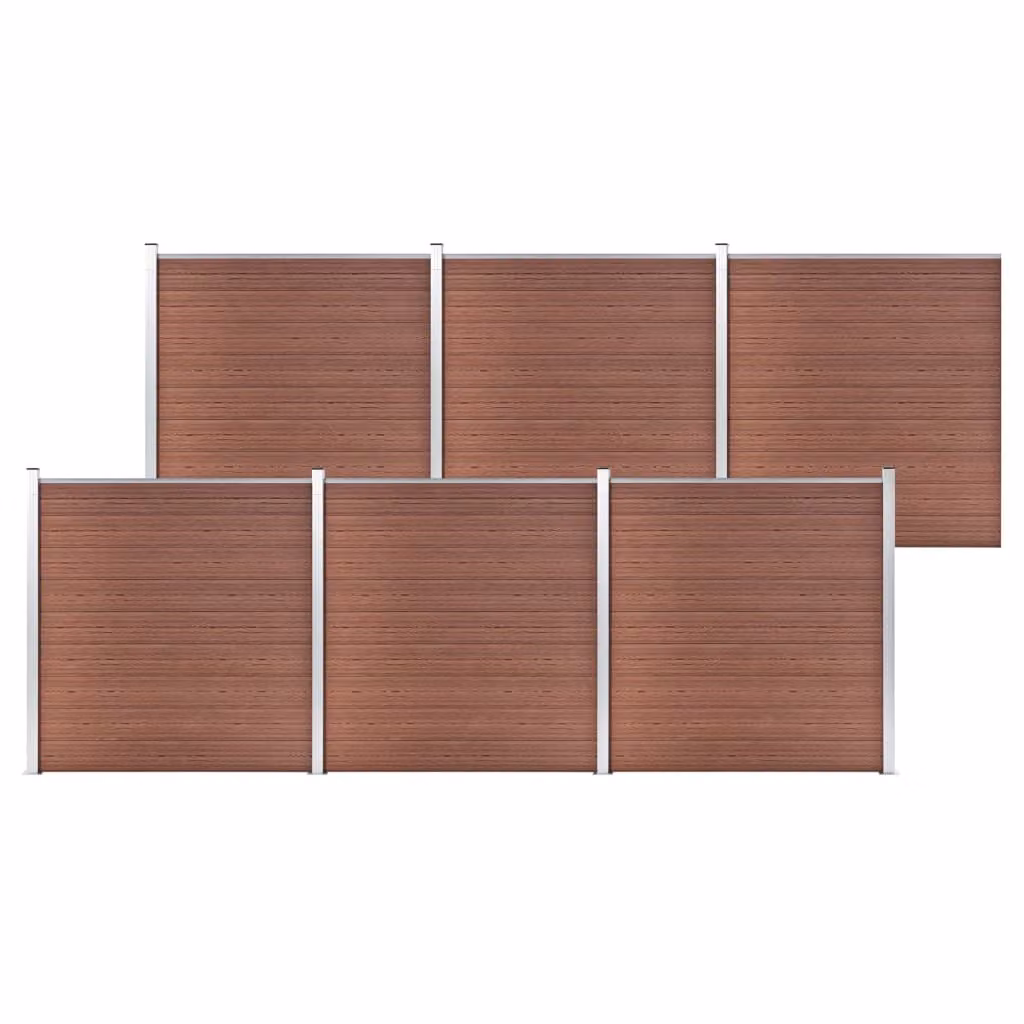Maison Exclusive - Recinzione da giardino in WPC 1045 x 186 cm, marrone