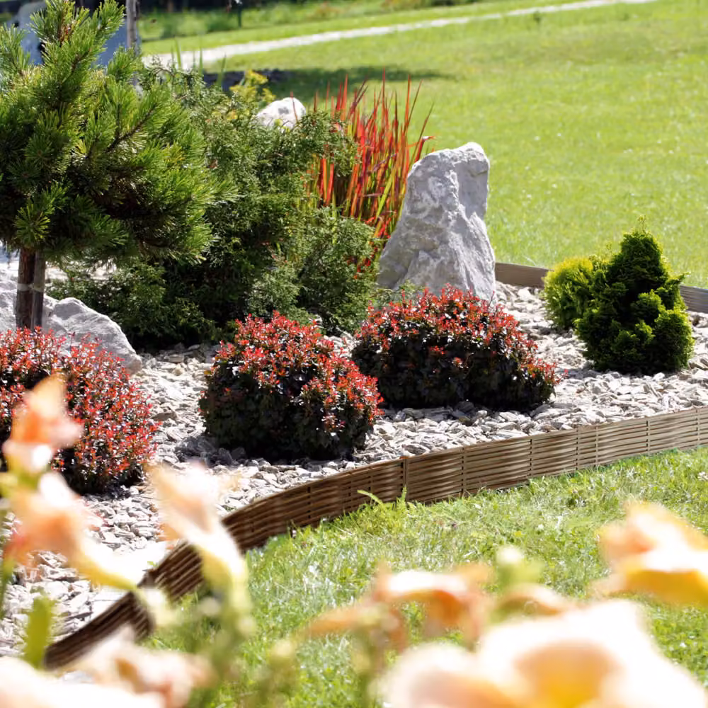 Bordo per prato Deuba® in plastica per giardino ornamentale, disponibile nei colori marrone, grigio o terracotta, lunghezza 448 m – 3