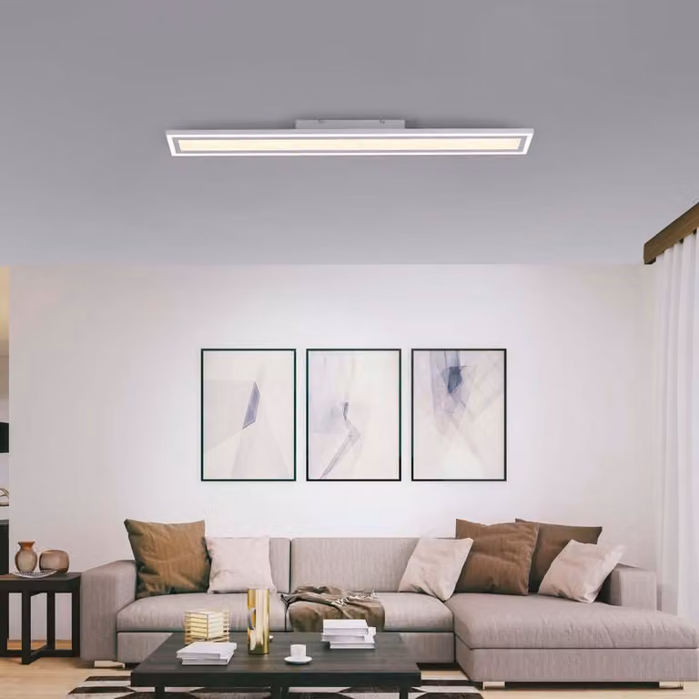 Plafoniera LED, pannello, dimmerabile, telecomando, L 100 cm