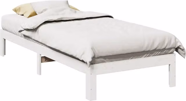 Giroletto vidaXL in legno massello di pino bianco, senza materasso, L/P/H: 200 x 90 x 30 cm