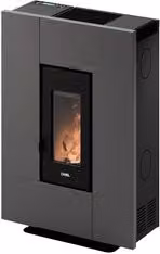 Stufa a pellet Cadel Grace 7 T2 da 6,9kW colore Antracite con vetro Classe A+