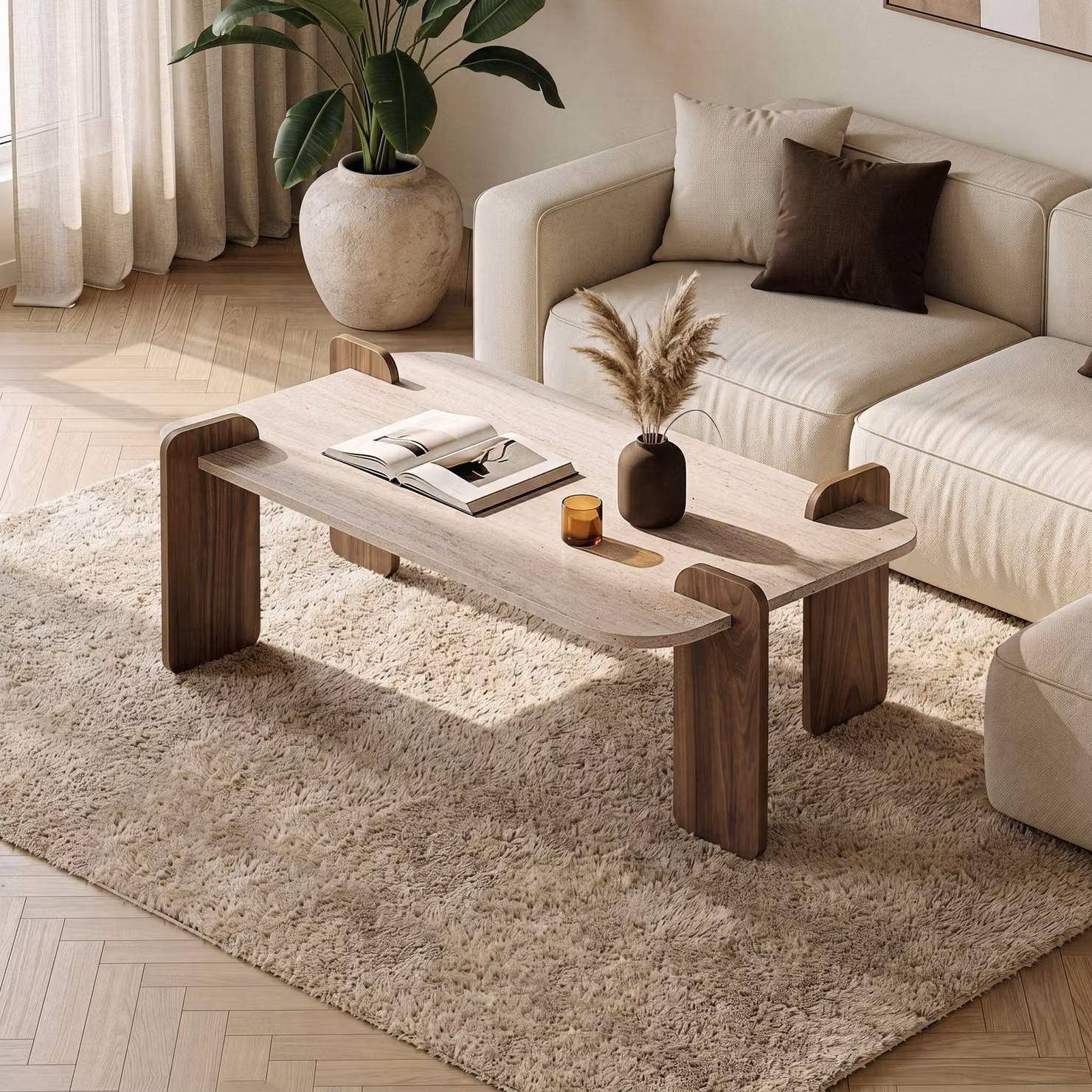 Skye Decor, Tavolino Nesting (3 pezzi) - Rovere Saphir, 100% melaminico, 100% pannello di particelle rivestito in melamina, perfetto per un moderno ufficio domestico: [codice prodotto]