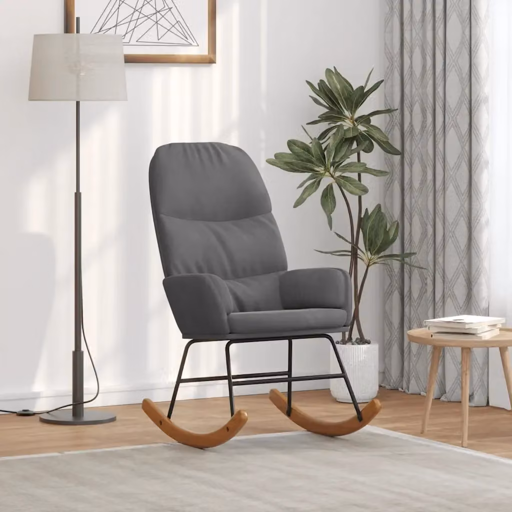 Sedia da Pranzo Moderna in Velluto Grigio con Struttura in Metallo CFW9420312 – 2