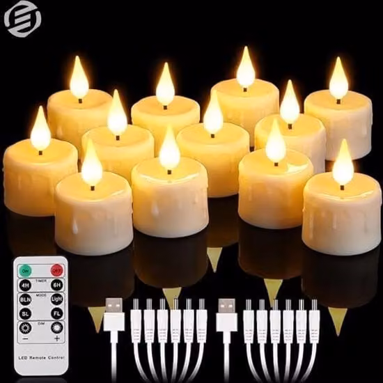 Lumineggianti LED Candelabri - Candelabri Elettrici - Candelabri a Batteria - Candelabri a Sostituzione della Candela - Illuminazione di Natale - Sicuri e Sostenibili