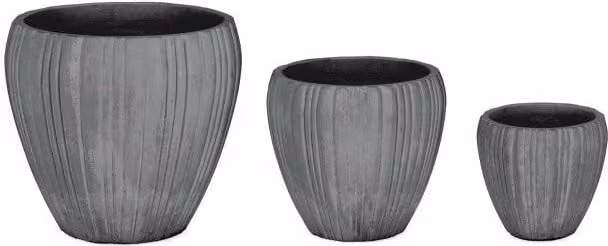 Set 3 Vasi Halong Grigio