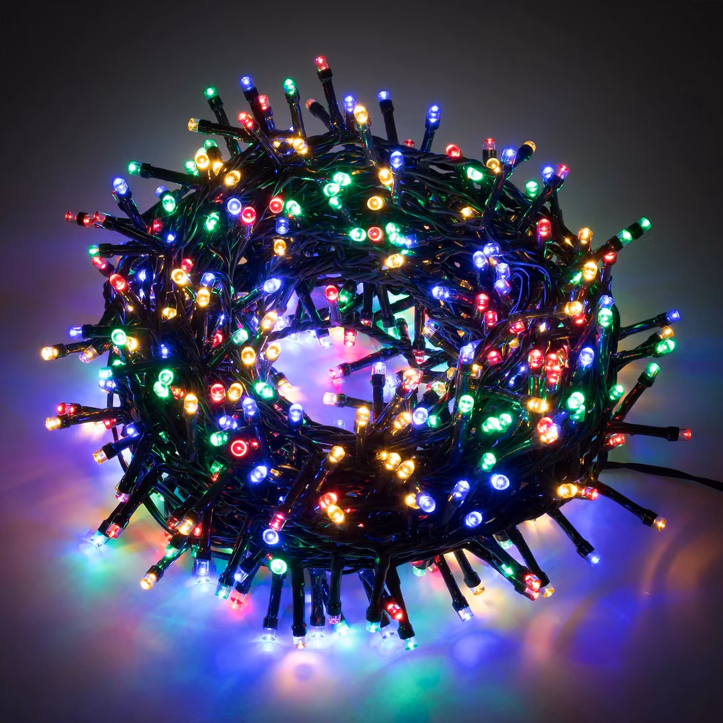Dictrolux Catena Luminosa Compact RGB con 500 LED Multicolor, Lunghezza: 25 m – 1