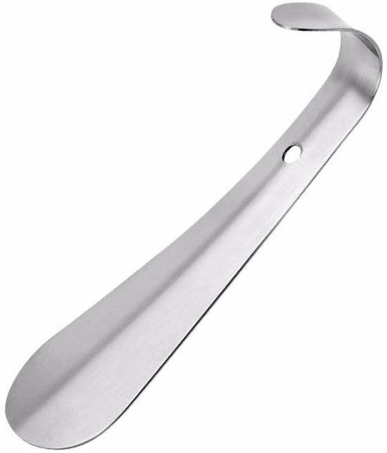 Spatola in acciaio inossidabile, lunga e piccola, elegante, dal design ergonomico, ricurva, con gancio, facile da usare