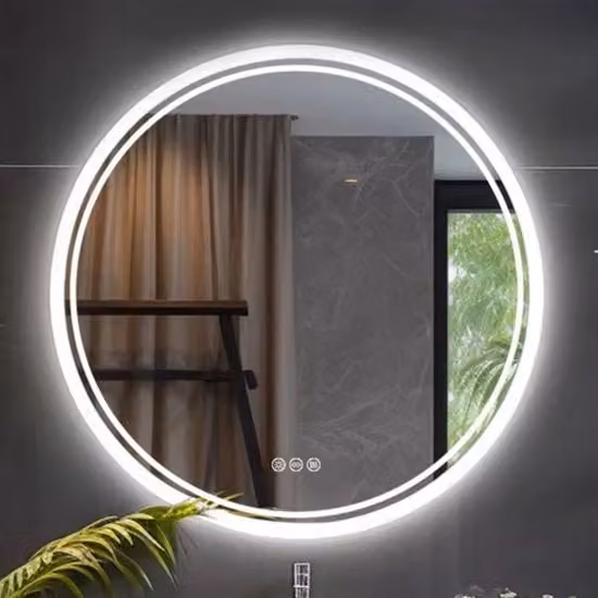 Specchio Bagno a LED - Regolabile Backlit Specchio da Parete - Anti-Condensazione & Touch Control - 80cm