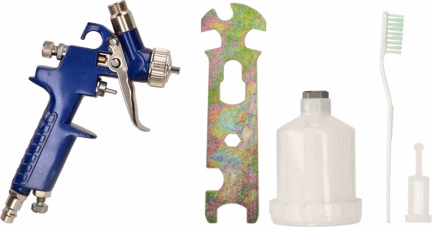 Set di pistole a spruzzo HVLP a bassa pressione KOTARBAU® Mini 0,8 mm 125 ml per la verniciatura 3 opzioni di regolazione