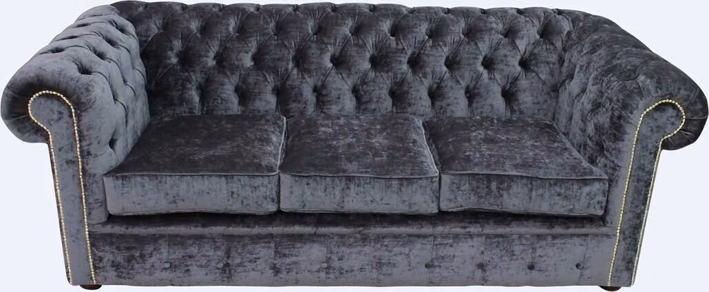 Chesterfield Design Luxus Polster Sofa Couch Sitz Garnitur Leder #254