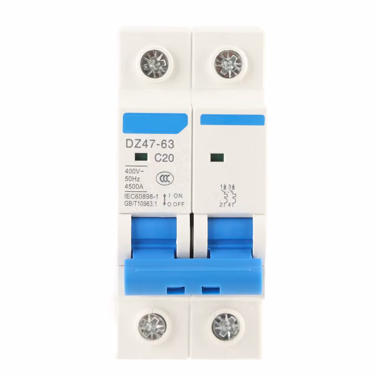 DZ47‐63 2 P Mini interruttore automatico 400 V CA (20 A)